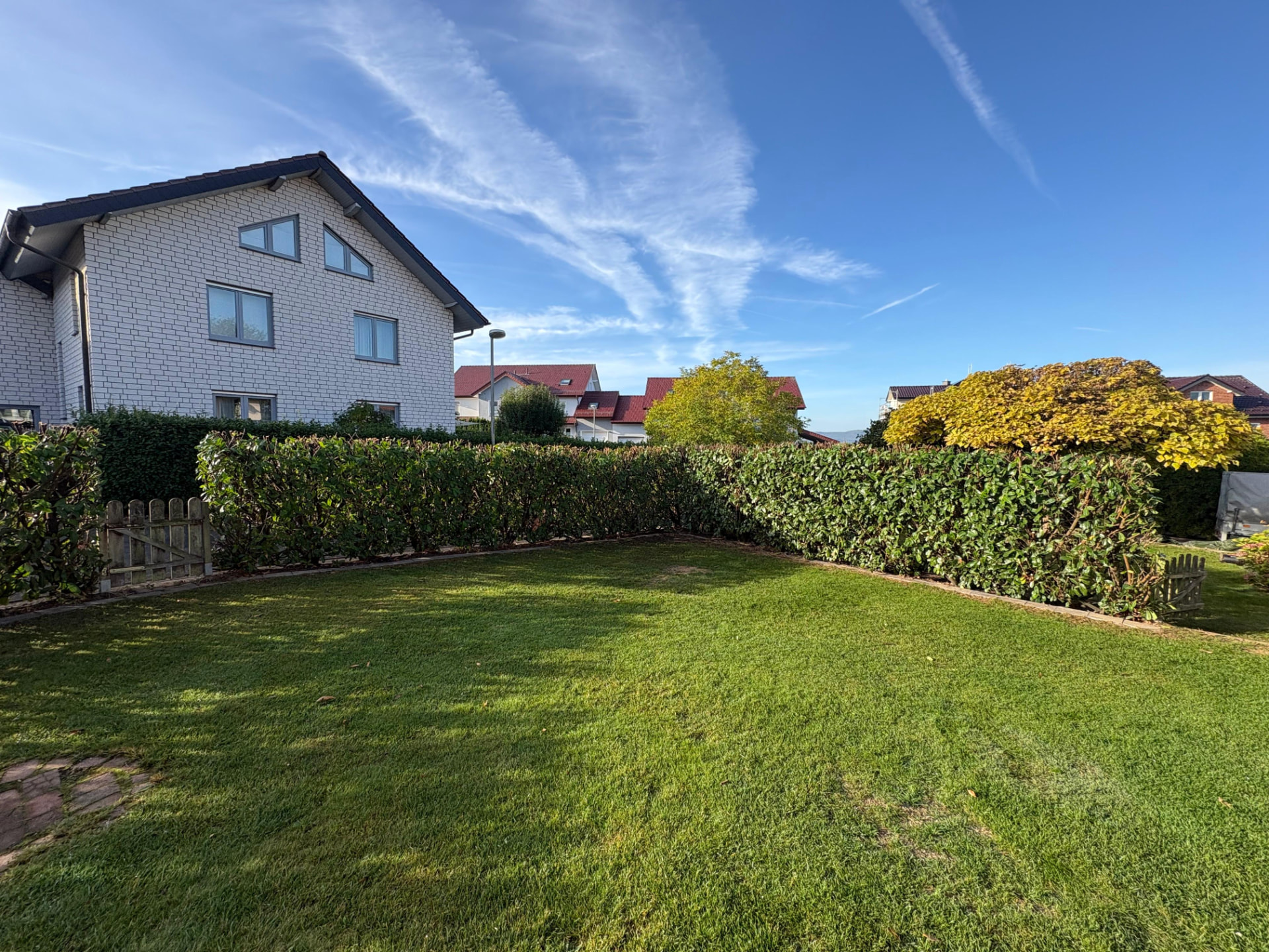 Von uns geschnittene Hecke
